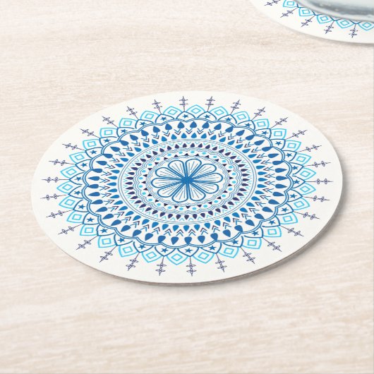 Mandala Ronde Kartonnen Onderzetter (Gebogen)