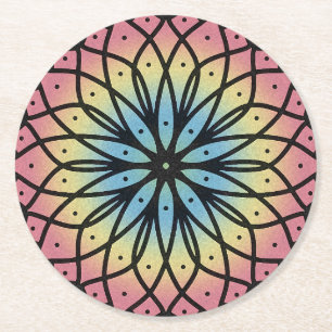 Mandala Ronde Kartonnen Onderzetter