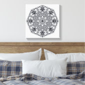 Mandala Ronde Ornament 6 Canvas Afdruk (Insitu (Slaapkamer))