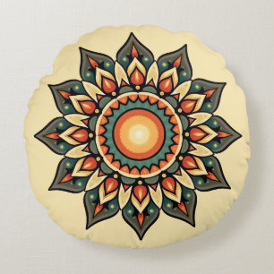 Mandala-ronde Rond Kussen