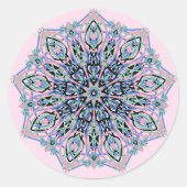 Mandala. Ronde Sticker (Voorkant)