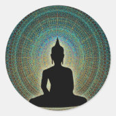 mandala ronde sticker (Voorkant)