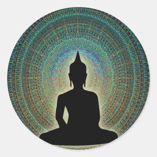 mandala ronde sticker (Voorkant)