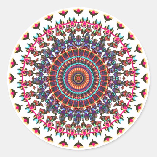 Mandala Ronde Sticker (Voorkant)