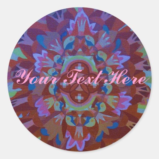 Mandala Ronde Sticker (Voorkant)