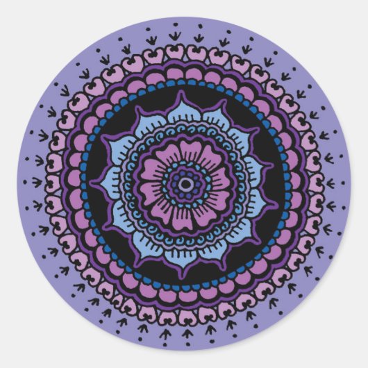 Mandala Ronde Sticker (Voorkant)