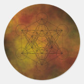 mandala ronde sticker (Voorkant)