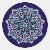 Mandala. Ronde Sticker (Voorkant)