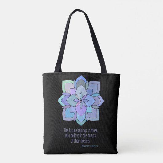 Mandala Roosevelt Beauty Quote Canvas tas (Achterkant)