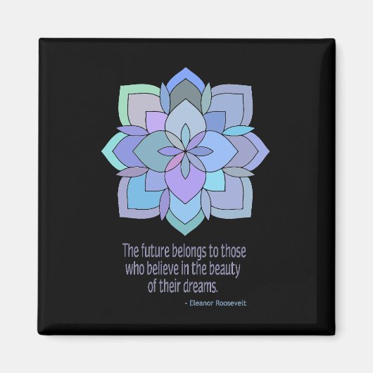 Mandala Roosevelt Beauty Quote Magnet (Voorkant)