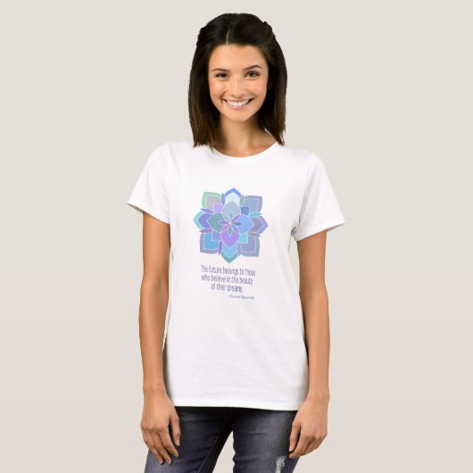 Mandala Roosevelt Beauty Quote T-shirt (Voorkant volledig)
