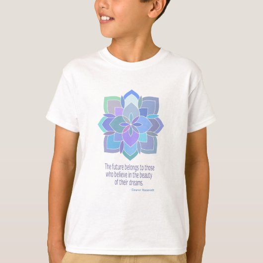 Mandala Roosevelt Beauty Quote T-shirt (Voorkant)