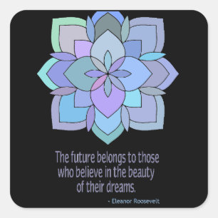 Mandala Roosevelt Beauty Vierkante Sticker
