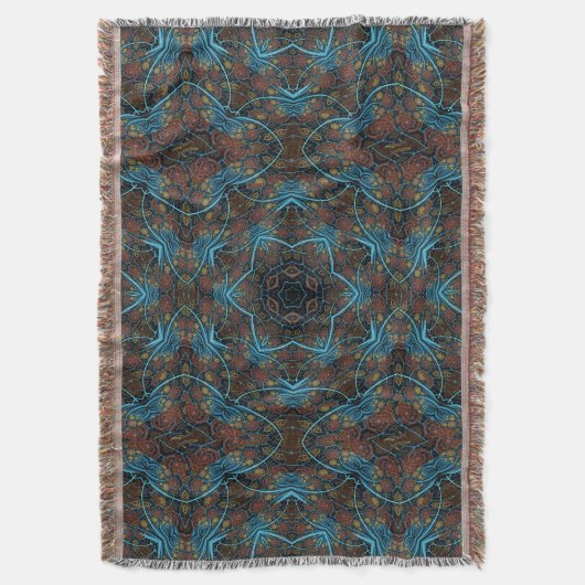 Mandala Rosette Boho Bohemian Style Dandy Pattern Deken (Voorkant Verticaal)