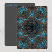 Mandala Rosette Boho Bohemian Style Dandy Pattern Kaart (Voorkant / Achterkant)