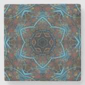 Mandala Rosette Boho Bohemian Style Dandy Pattern Stenen Onderzetter (Voorkant)