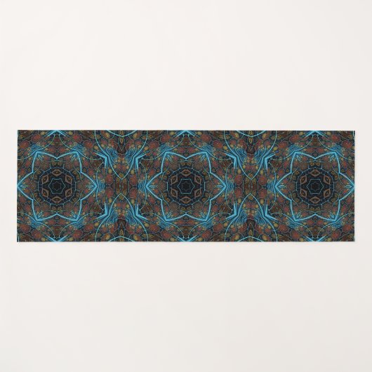 Mandala Rosette Boho Bohemian Style Dandy Pattern Yogamat (Voorkant (horizontaal))