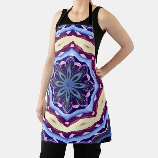 Mandala Rosette Floral Trippy Retro Hippie Boho Schort (Insitu)