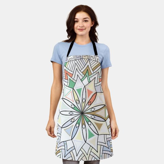 Mandala Rosette Retro Hippie Boho Chic Bohemian Schort (Gedragen)