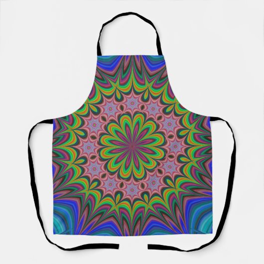 Mandala Rosette Retro Hippie Boho Chic Bohemian Schort (Voorkant)