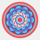 Mandala Rosette Ronde Sticker (Voorkant)