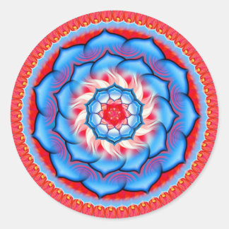 Mandala Rosette Ronde Sticker