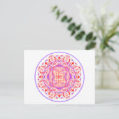 Mandala_rouge_violet Briefkaart (Staand voorkant)