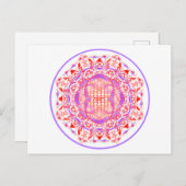 Mandala_rouge_violet Briefkaart (Voorkant / Achterkant)
