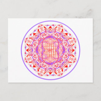 Mandala_rouge_violet Briefkaart