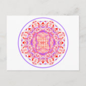 Mandala_rouge_violet Briefkaart (Voorkant)