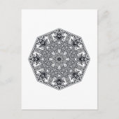 Mandala Round Ornament Briefkaart (Voorkant)