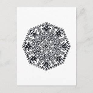 Mandala Round Ornament Briefkaart