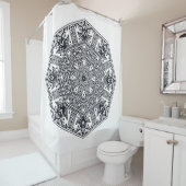 Mandala Round Ornament Douchegordijn (In situ)