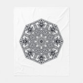 Mandala Round Ornament Fleece Deken (Voorkant)