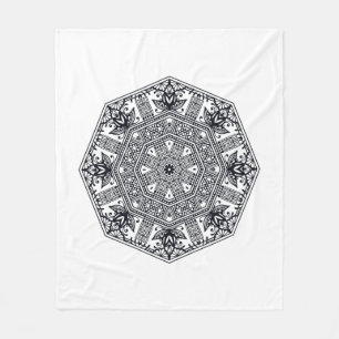Mandala Round Ornament Fleece Deken