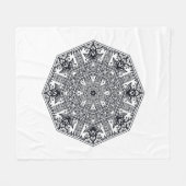 Mandala Round Ornament Fleece Deken (Voorkant (Horizontaal))