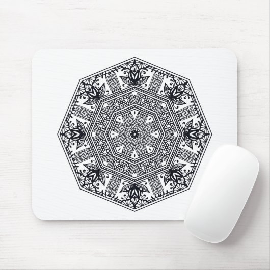 Mandala Round Ornament Muismat (Met muis)