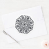 Mandala Round Ornament Ronde Sticker (Envelop)