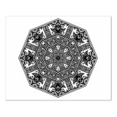 Mandala Round Ornament Rubberstempel (Afrduk)