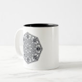 Mandala Round Ornament Tweekleurige Koffiemok (Voorkant links)