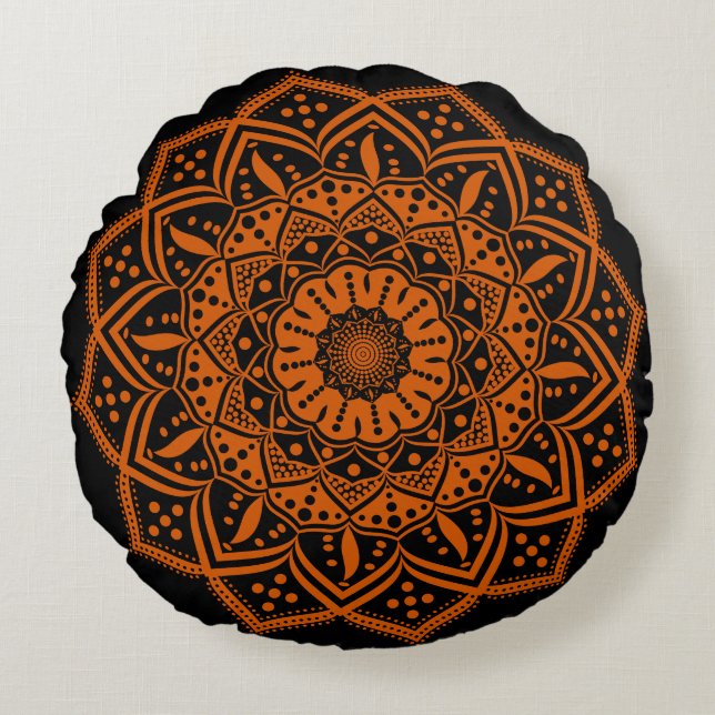 Mandala Round Pillow Rond Kussen (Voorkant)