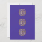 Mandala Royal Blue bruiloft details Kaart (Achterkant)