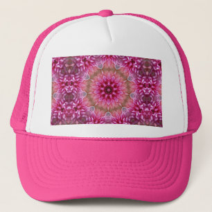 Mandala roze caleidoscoop patroon trucker pet