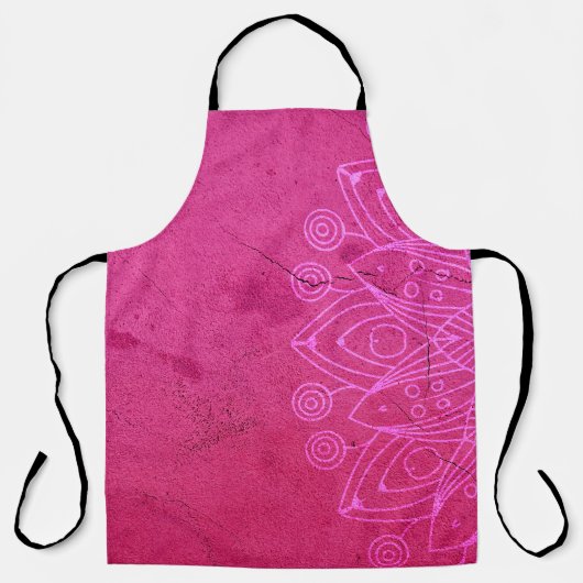 Mandala roze decoratieve achtergrond schort (Voorkant)