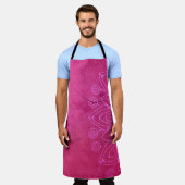Mandala roze decoratieve achtergrond schort (Gedragen)