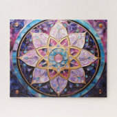 Mandala Roze Paarse Legpuzzel (Horizontaal)
