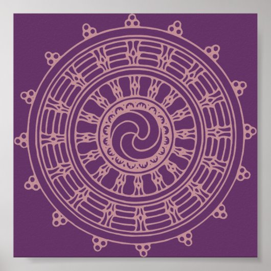 Mandala roze poster (Voorkant)