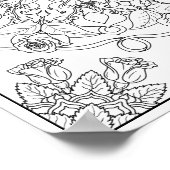 Mandala Rozen voor volwassen kleuren Poster (Hoek)
