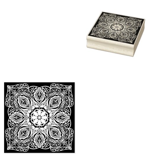 Mandala Rubberstempel (Gestempeld)