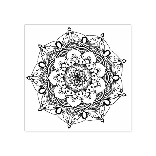 Mandala Rubberstempel (Afrduk)